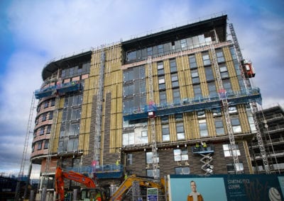 Modern apartment building X1 at Manchester Waters